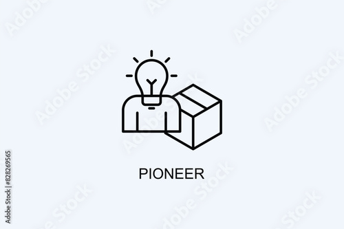 Pioneer Vector Icon Or Logo Illustration