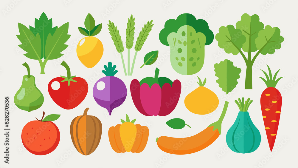 Vegetables Icons on a white background