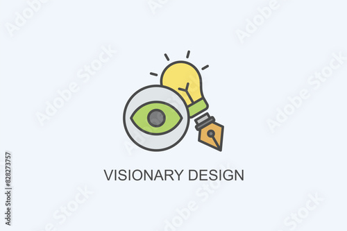 Visionary Design Vector Icon Or Logo Illustration