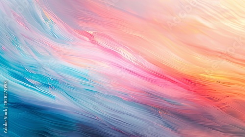 Gentle Brushstrokes of Pastel Colours Blending on Canvas to Create Soft, Soothing Abstract Art