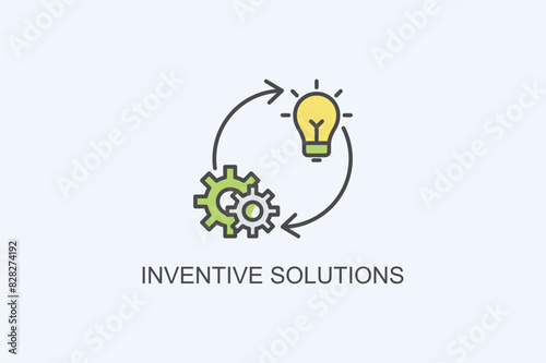 Inventive Solutions Vector Icon Or Logo Illustration