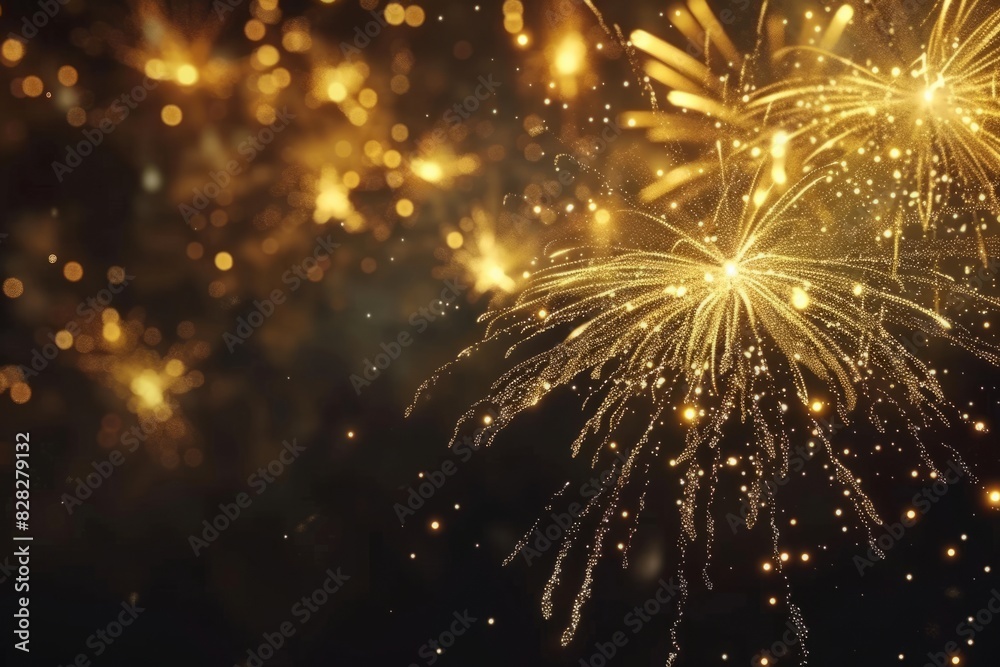 Obraz premium Beautiful fireworks background. AI generative