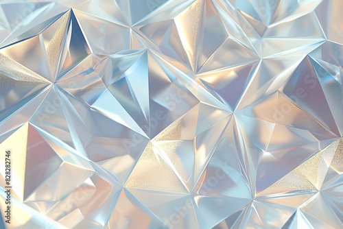 Luxury and opulence are highlighted by platinum in this radiant geometric diamond design. photo