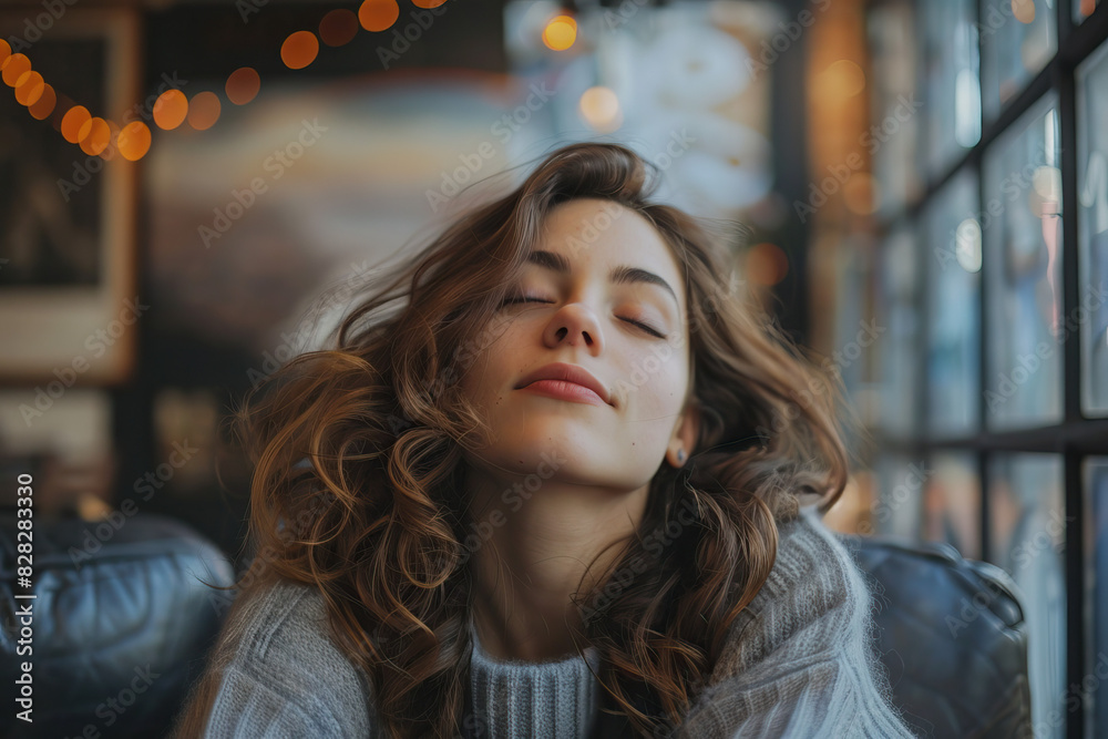 portrait of a girl feeling nice portrait of a girl feeling nice