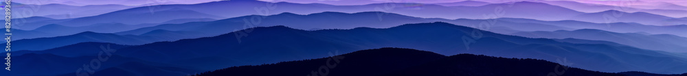 Winding Mountain Pass in Twilight Violet Tones