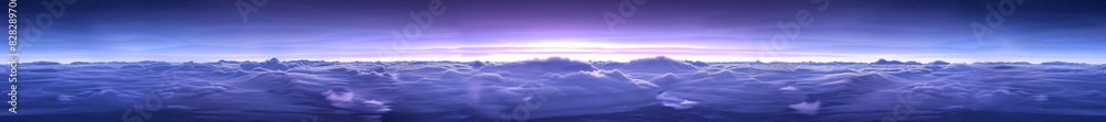 A blue sky with a purple sun and a city in the background A blue sky with a purple sun and a city in the background