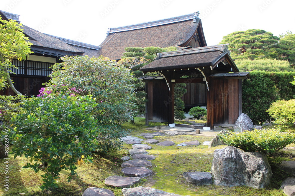 Japanese garden in Kyoto Imperial Palace, Japan Japanese garden in Kyoto Imperial Palace, Japan