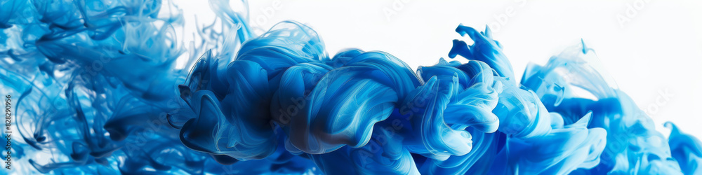 Ethereal Blue Clouds Swirling Ink Patterns in Water Ethereal Blue Clouds Swirling Ink Patterns in Water