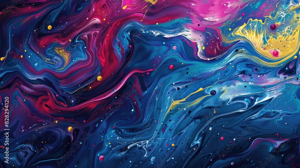 Colorful swirling paint in motion, perfect for artistic projects