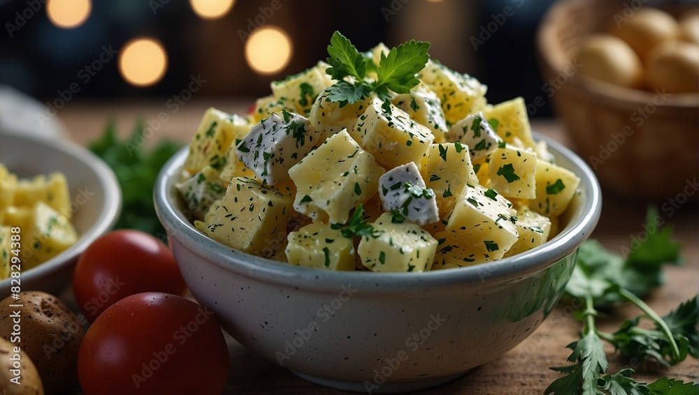 At midsummer parties it is a customary delight to indulge in Swedish potato salad. At midsummer parties it is a customary delight to indulge in Swedish potato salad.