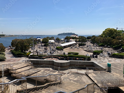 三笠公園と猿島、横須賀カレーフェスティバルにて