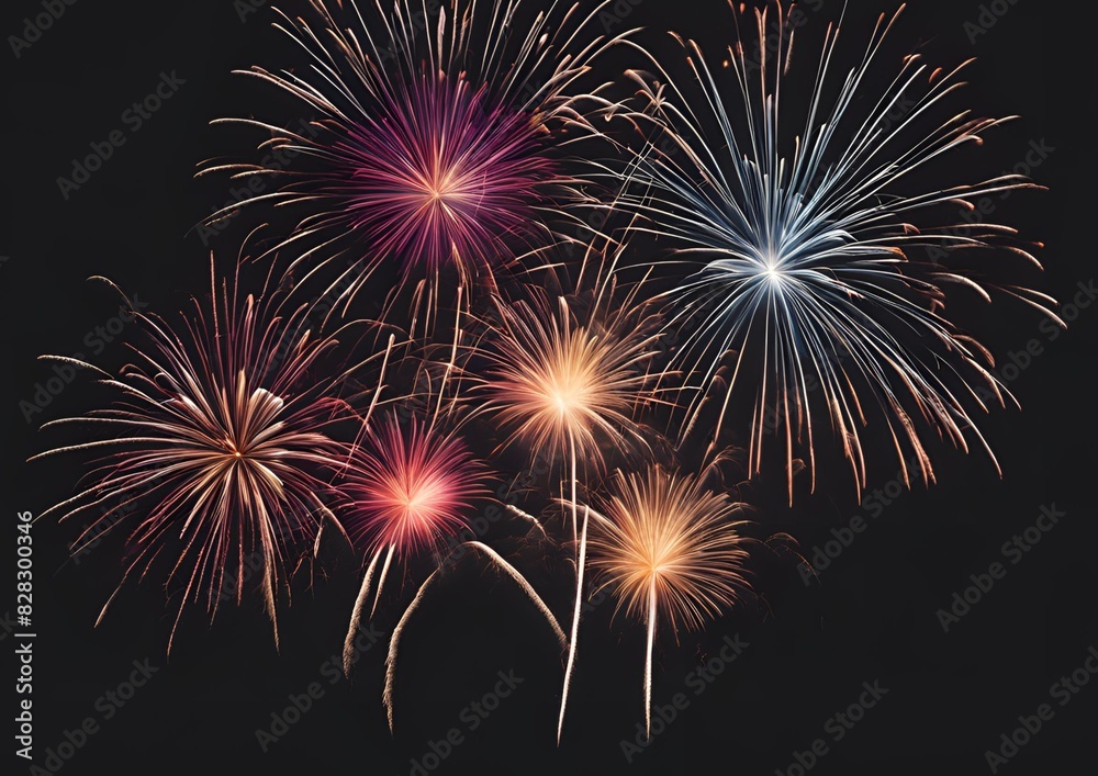 Beautiful Sepia Fireworks Illuminating the Night for Festive Celebrations. Beautiful Sepia Fireworks Illuminating the Night for Festive Celebrations.