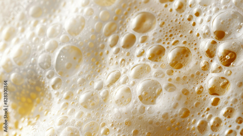 The image is of foam bubbles in a glass of beer © Yuly