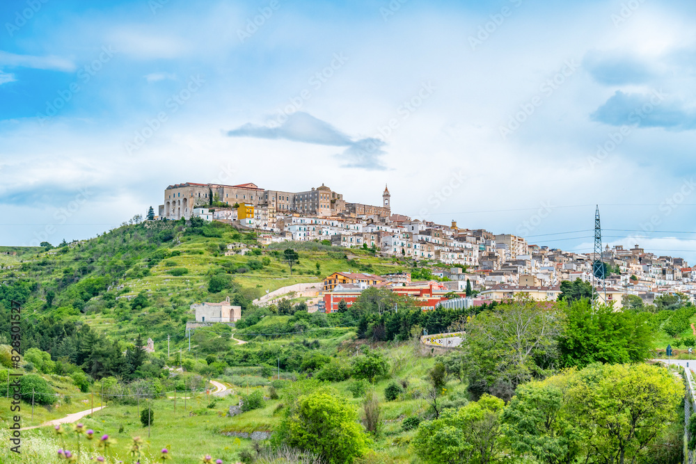 view of Minervino Murge city. Puglia. Italy.