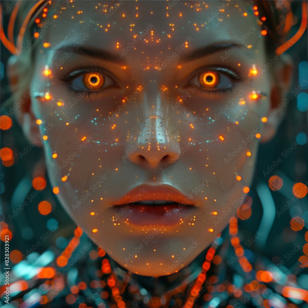 face of the artificial intelligence AI