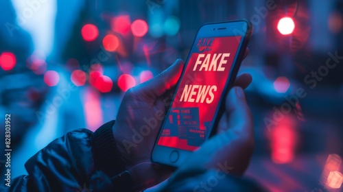 The smartphone with fake news