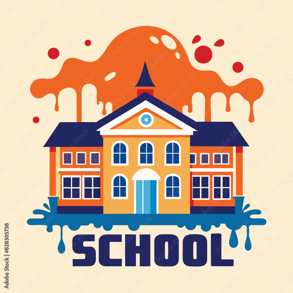 illustration of a background Back to School T-Shirt Design