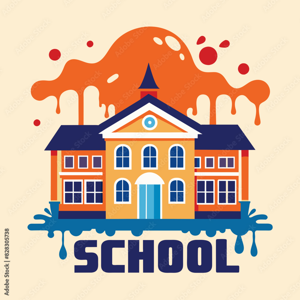 illustration of a background Back to School T-Shirt Design illustration of a background Back to School T-Shirt Design