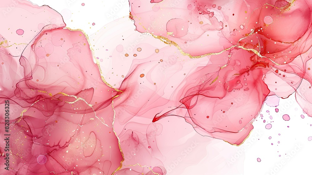 Delicate splashes of rose and gold intertwine Delicate splashes of rose and gold intertwine