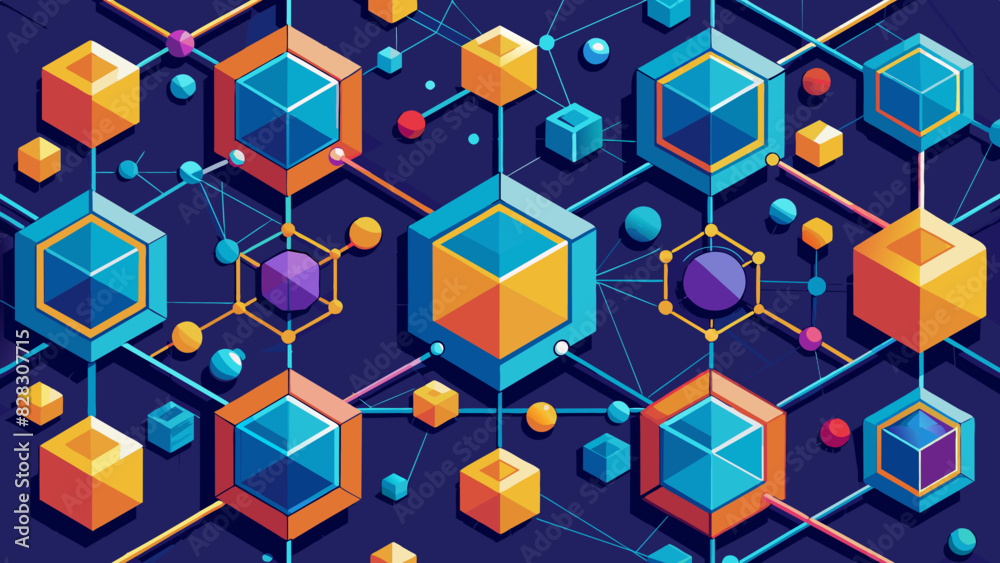 A geometric pattern featuring interconnected shapes representing blockchain technology. A geometric pattern featuring interconnected shapes representing blockchain technology.