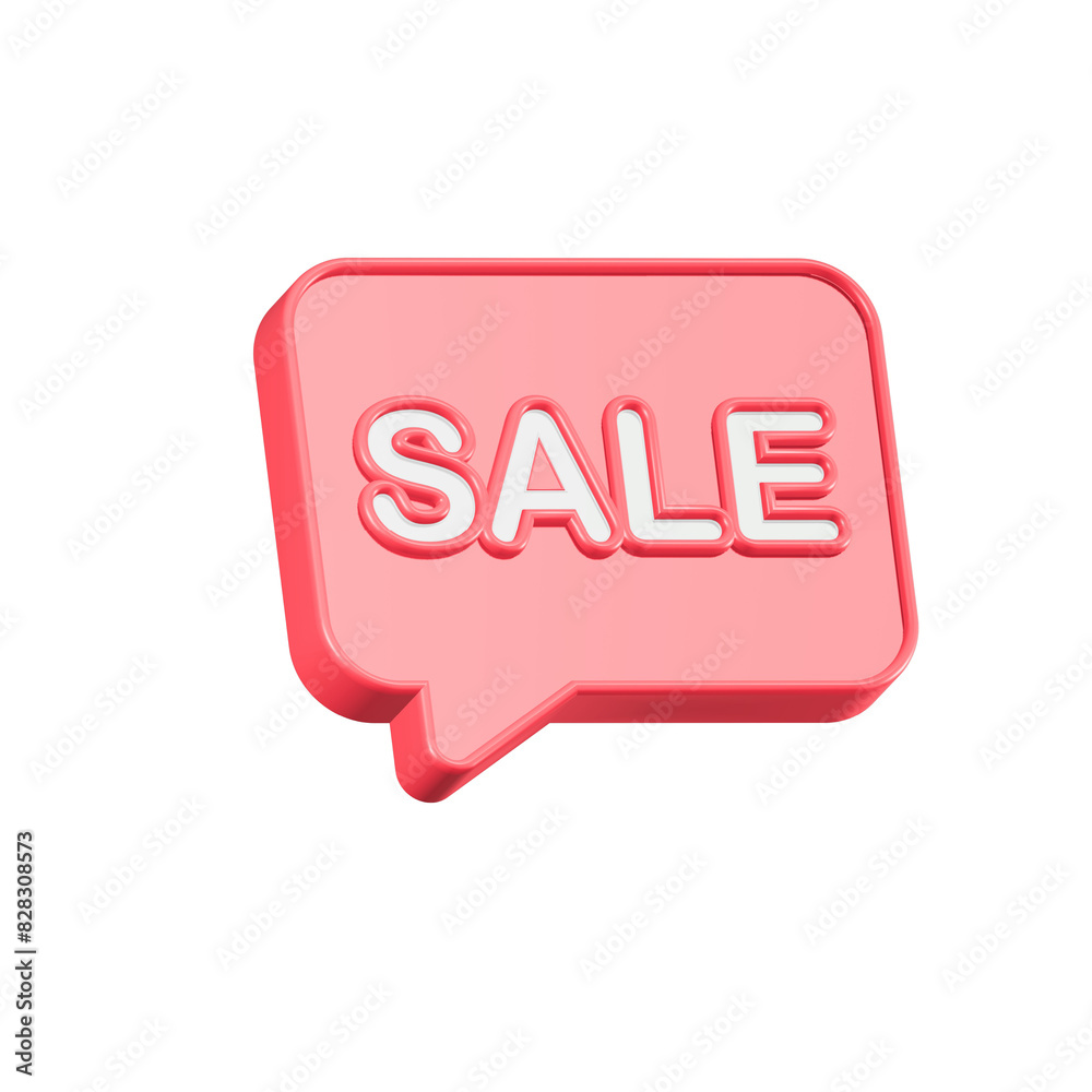 sale text bubble promotion marketing 3d icon sale text bubble promotion marketing 3d icon