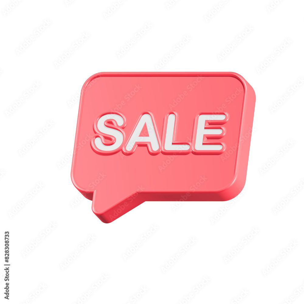 sale text bubble promotion marketing 3d icon sale text bubble promotion marketing 3d icon