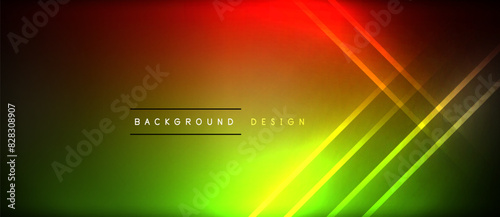 Neon glowing circle rays, light round lines in the dark, planet style neon wave lines. Energetic electric concept design for wallpaper, banner, background