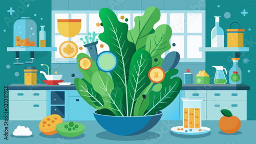 Vibrant Kitchen Scene with Fresh Salad Preparation