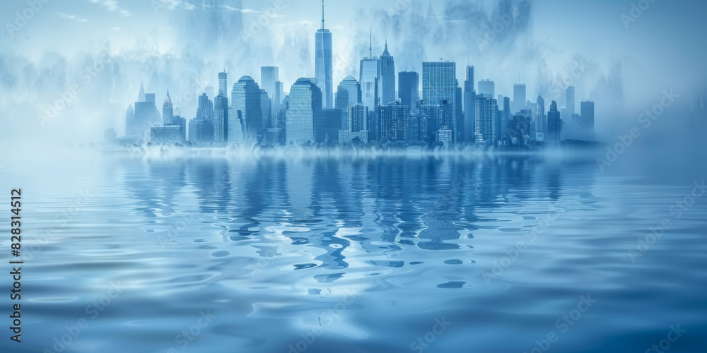 Modern skyscrapers of a smart city, architectural background Modern skyscrapers of a smart city, architectural background