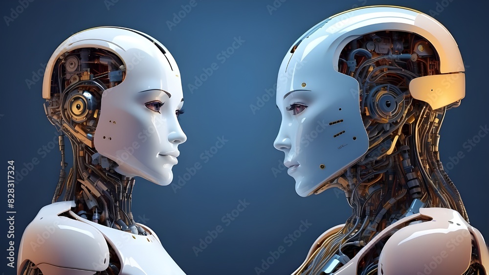 artificial intelligence produced Two wireframe illustrations of glowing hands, a handshake, technology, business, and trust concepts artificial intelligence produced Two wireframe illustrations of glowing hands, a handshake, technology, business, and trust concepts