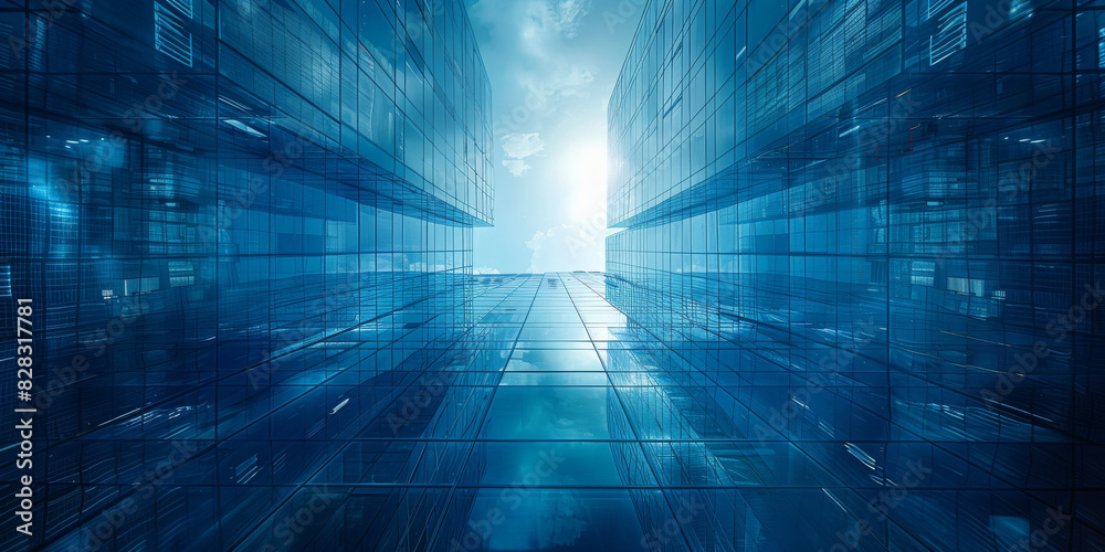 Modern skyscrapers of a smart city, architectural background Modern skyscrapers of a smart city, architectural background