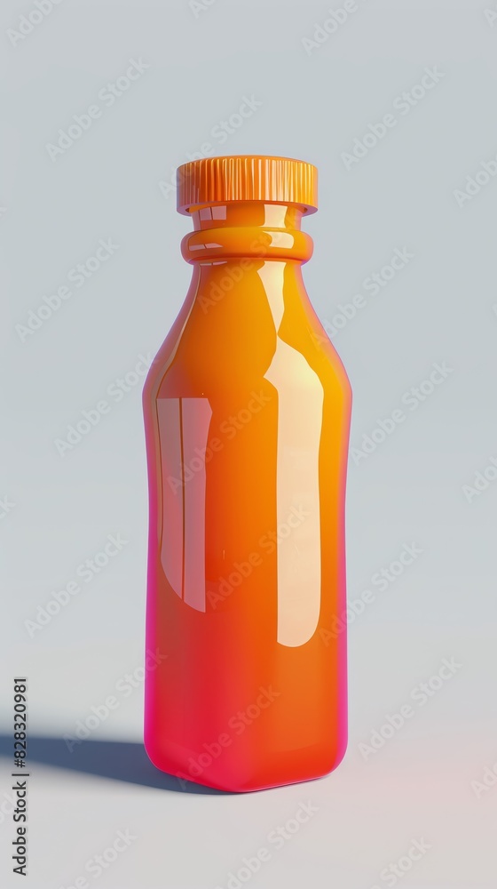 152 Illustration of a model of a sauce bottle icon in bright colors