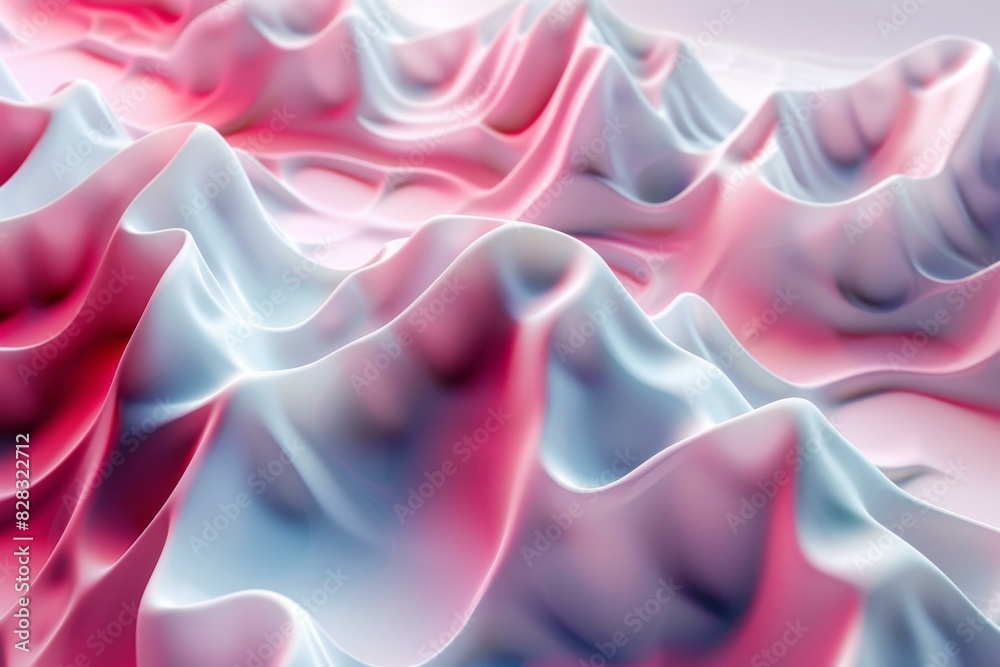 Obraz premium Abstract Pastel Pink and Blue Liquid Swirls Background