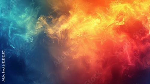 Vibrant Blue and Orange Smoke Background