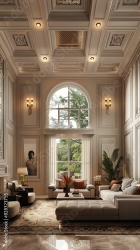 Elegant European Living Room with Classic Decor © Adobe Contributor