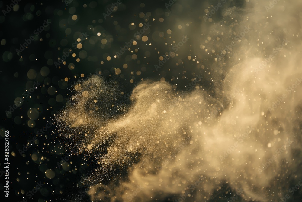 Obraz premium Dust Particles Flying in the Air. Can be used as Overlay with a Blending Mode 