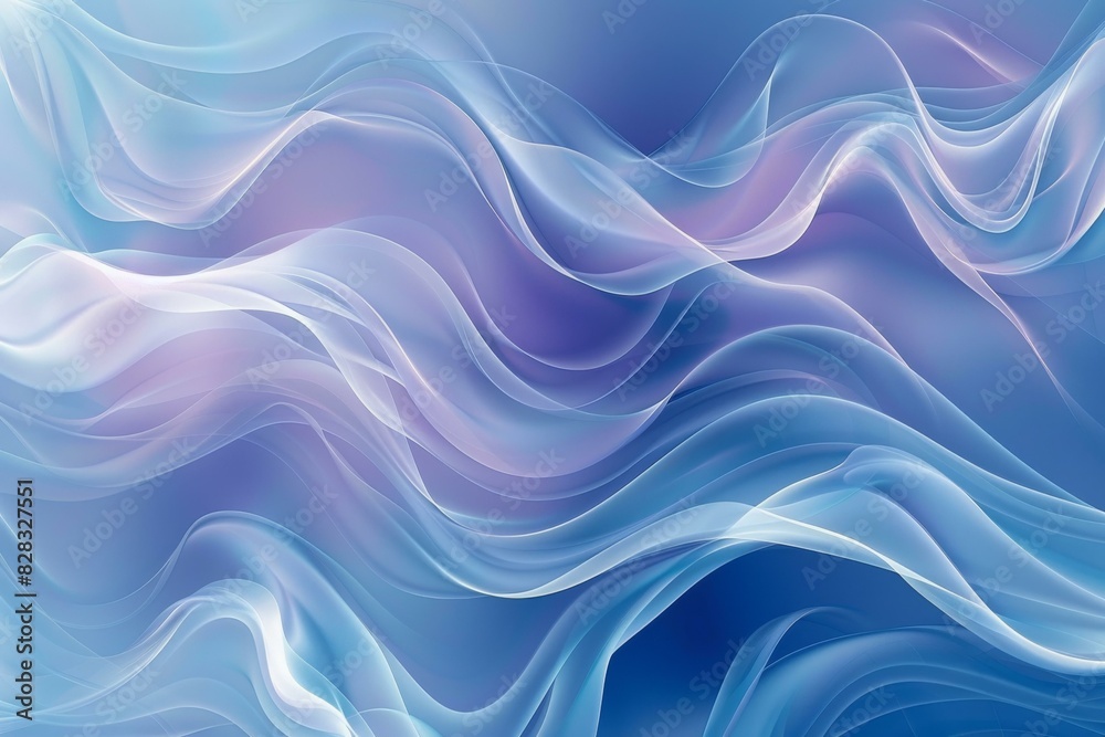 Fototapeta premium Blue and purple abstract waves background