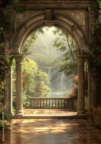 Enchanted Forest Archway  A Dreamlike Landscape