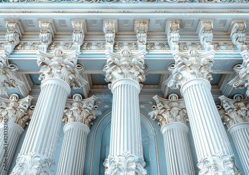 Baroque Marble Colonnade Interior