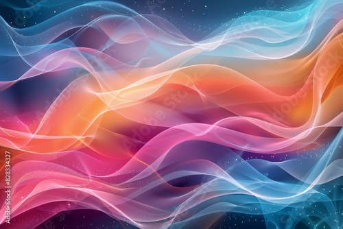 Vibrant Wavy Abstract Art Background Design