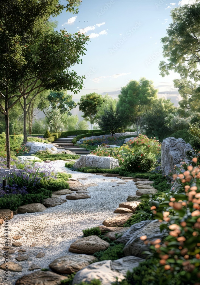 Garden Landscape Design Rendering Images
