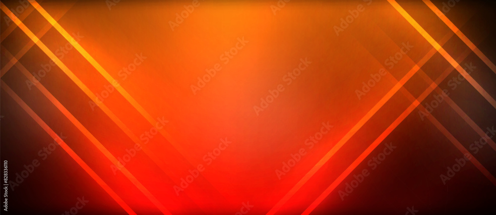 Fototapeta premium Neon glowing circle rays, light round lines in the dark, planet style neon wave lines. Energetic electric concept design for wallpaper, banner, background