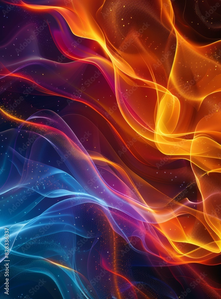 Fototapeta premium Fire and Ice - Nature's Duality