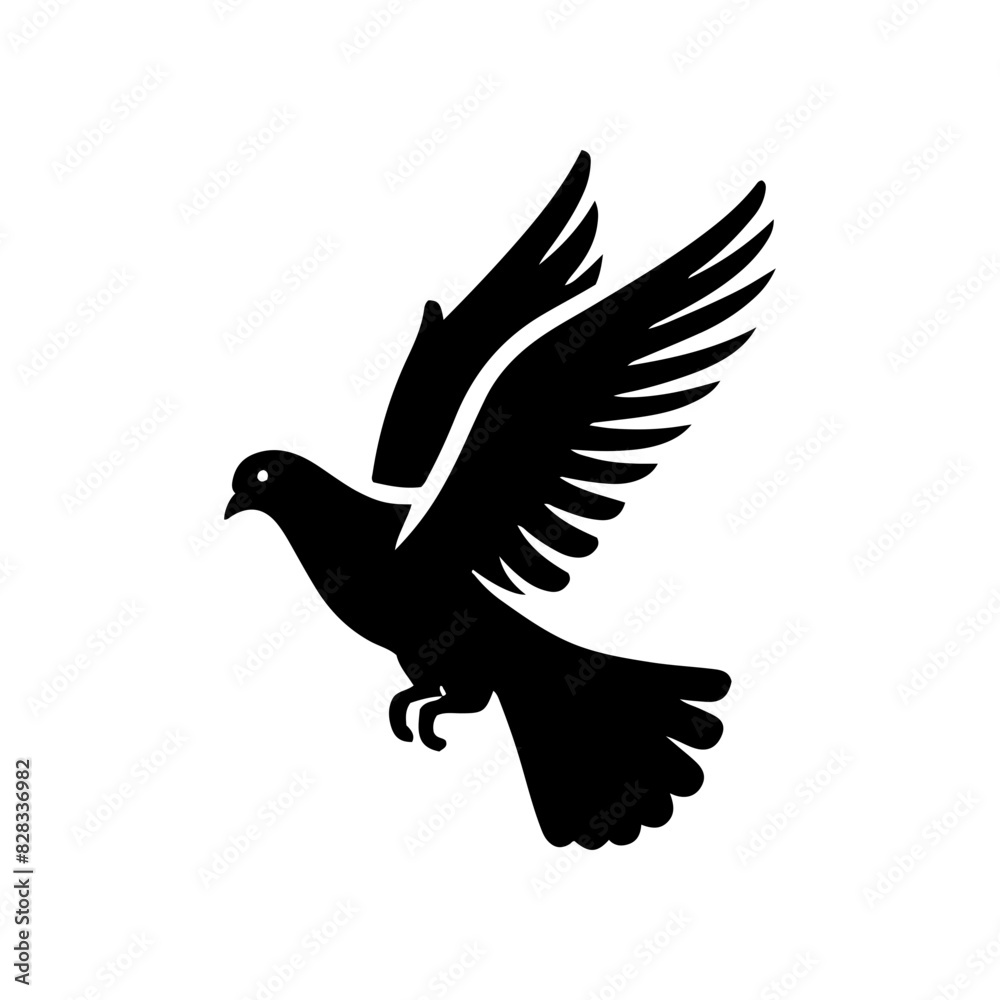 Vector silhouette of bird flying. Freedom concept. simple design Vector silhouette of bird flying. Freedom concept. simple design