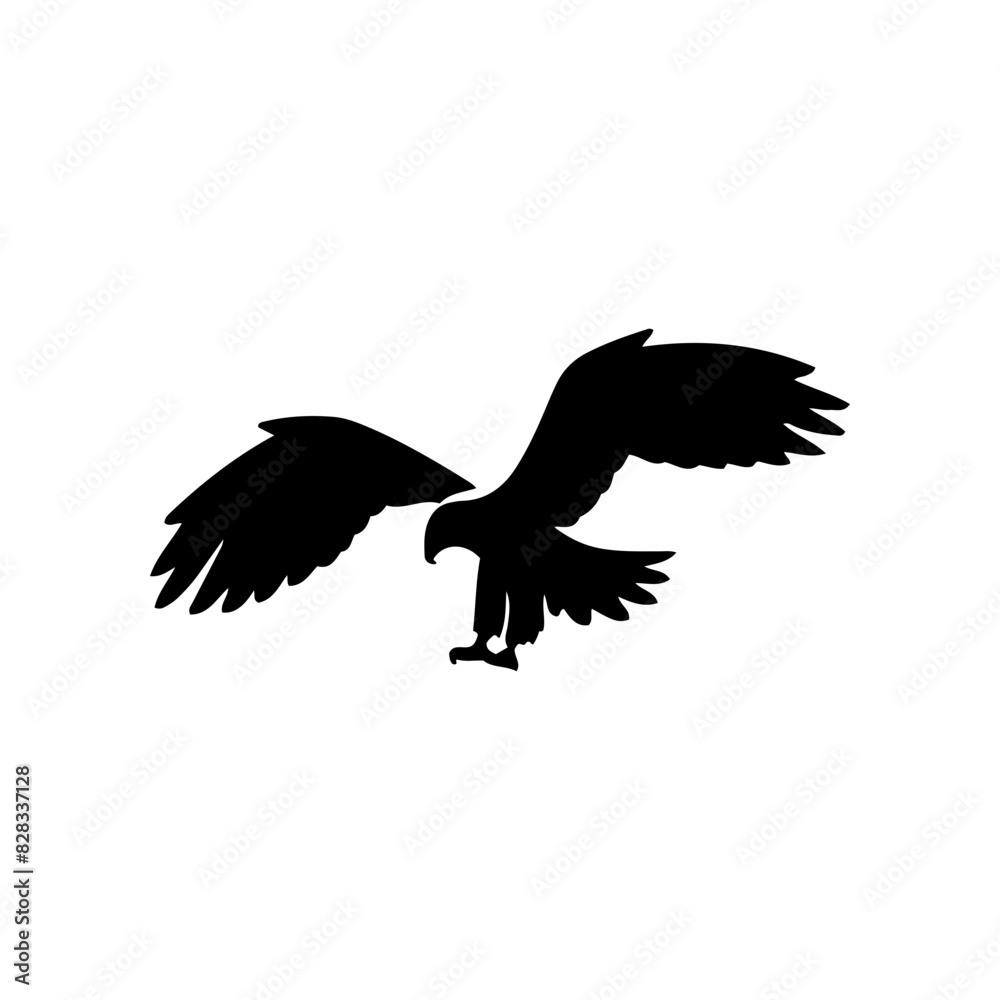 Vector silhouette of bird flying. Freedom concept. simple design Vector silhouette of bird flying. Freedom concept. simple design