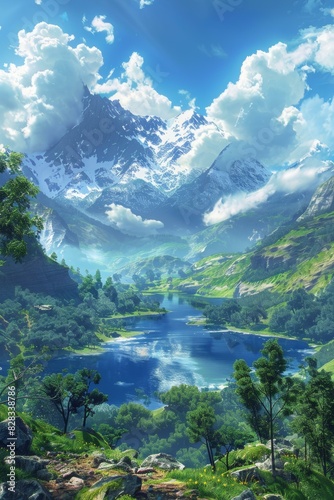 Enchanted Fantasy Landscape Illustration © Adobe Contributor