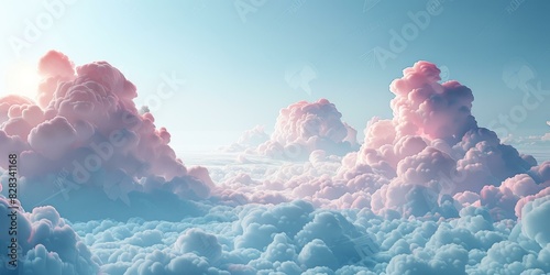 Captivating Sky Canvas in Pink and Blue photo