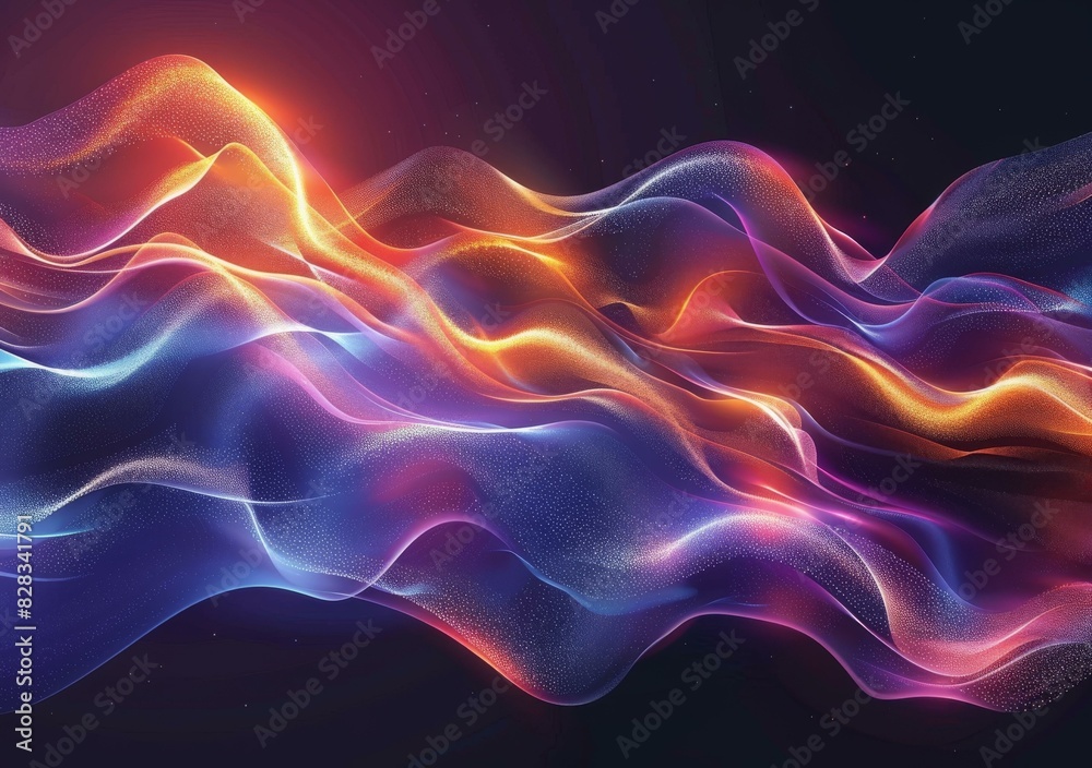 Mesmerizing Wavy Sci-fi Abstract Background Mesmerizing Wavy Sci-fi Abstract Background