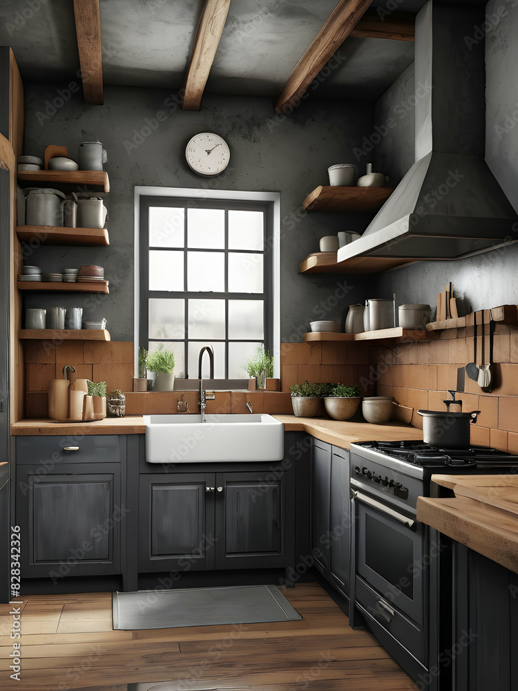 Fototapeta premium Kitchen Interior Real Estate