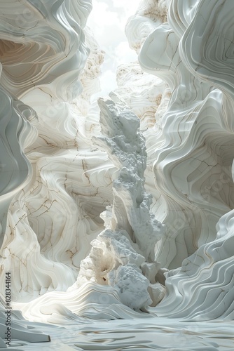 Stunning White Marble Cave